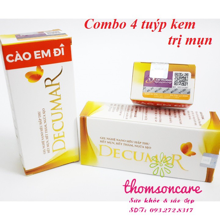 Decumar - Hết mụn hết thâm - Combo 4 tuýp - Chính hãng
