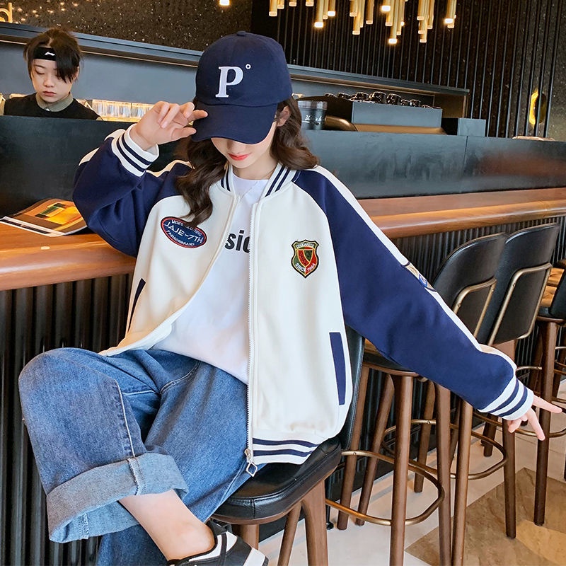 Áo Khoác Bóng Chày Thể Thao Xuân Thu Phong Cách Phương Tây Thời Trang Xuân Thu Dành Cho Bé Gái 2022