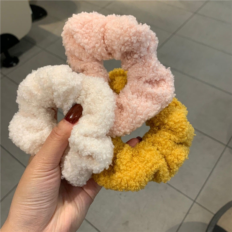 Dây Buộc Tóc Lông Cừu Thiết Kế Đơn Giản Phong Cách Hàn Quốc Mới