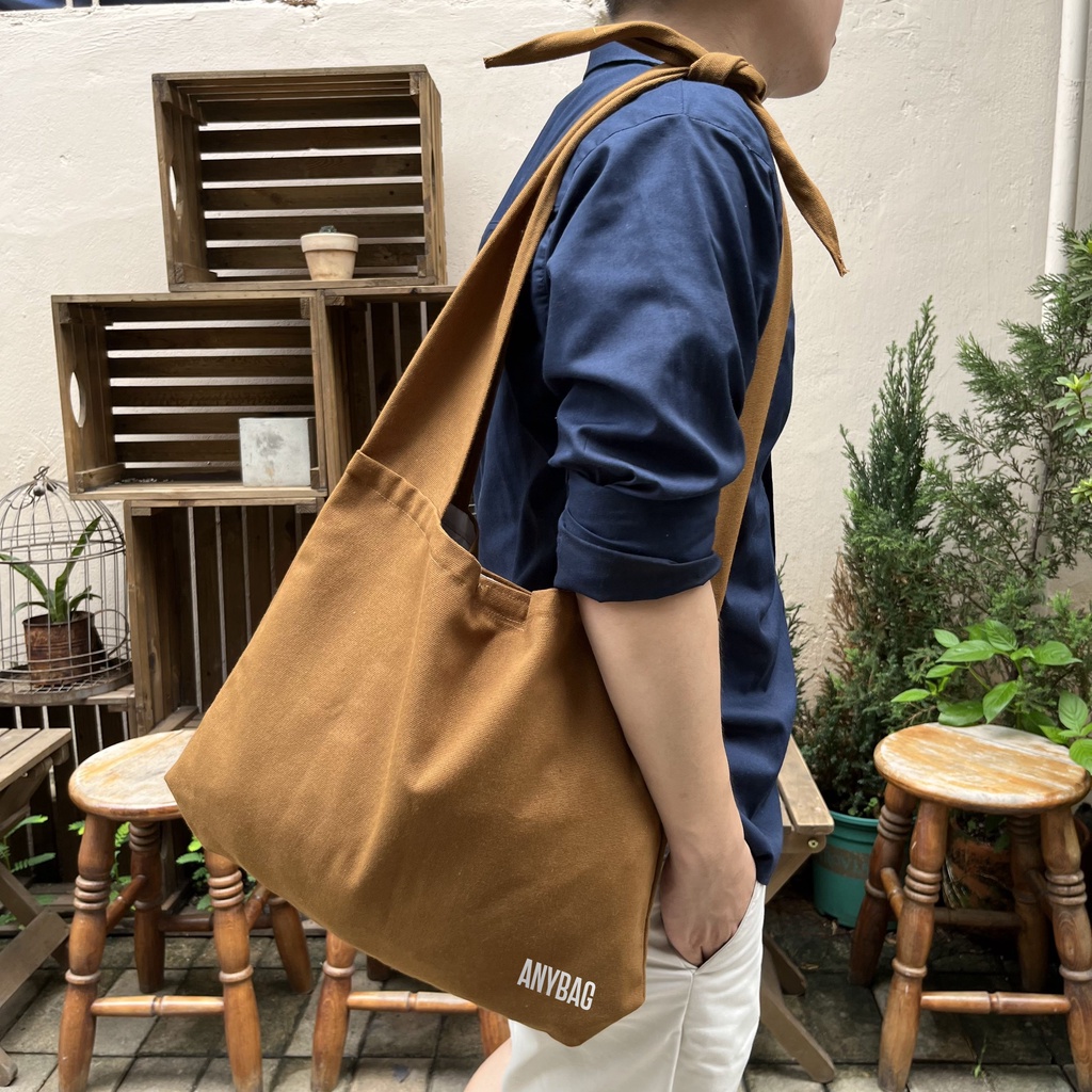 Túi tote vải canvas quai buộc dây tsuno cá tính ANYBAG