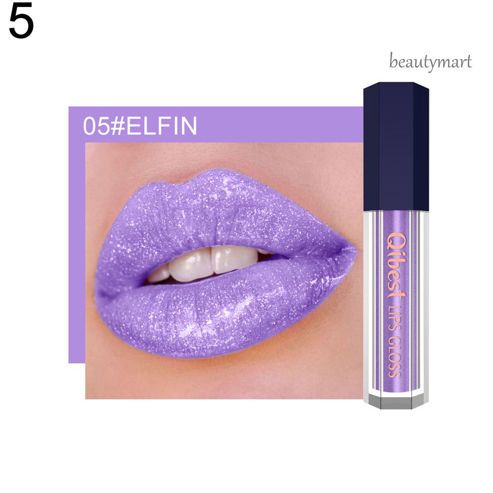 [Hàng mới về] Son kem ánh nhũ ngọc trai Qibest lâu trôi cho phái nữ