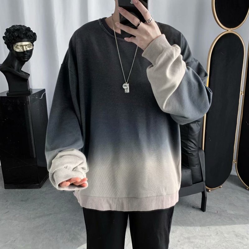 Áo sweater nam form rộng, áo sweater nam dài tay chất nỉ oversize unisex loang màu mặc đi chơi đi học thời trang ulzzang