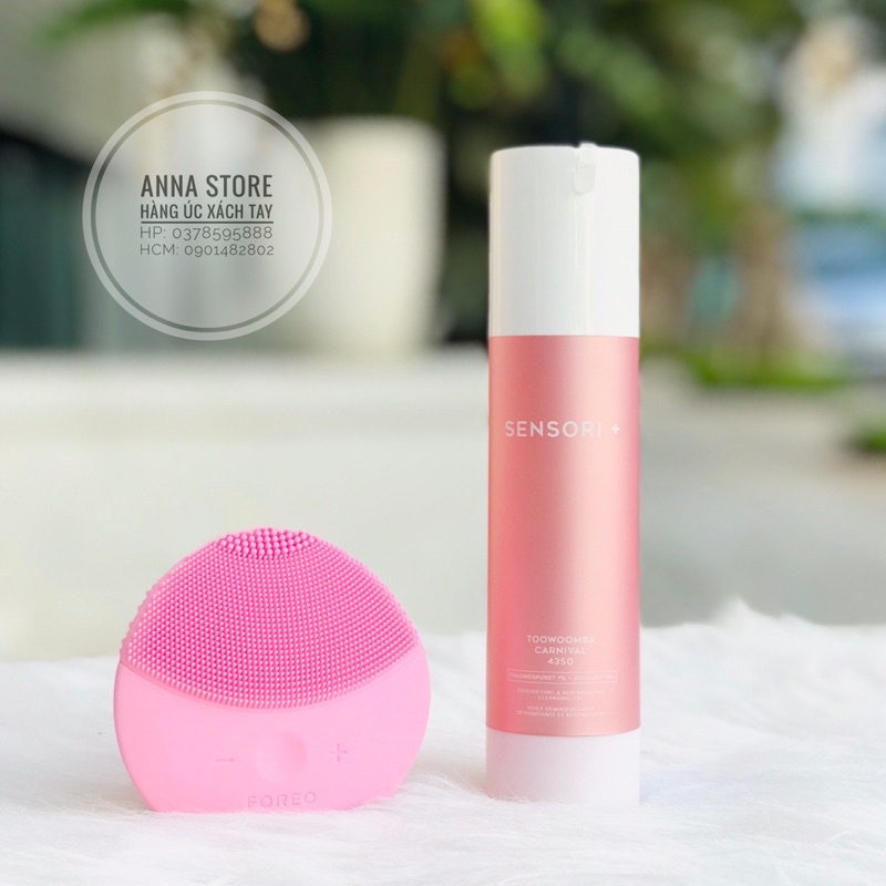 Set quà tặng máy rửa mặt Foreo Luna mini 2 + Dầu tẩy trang Sensori