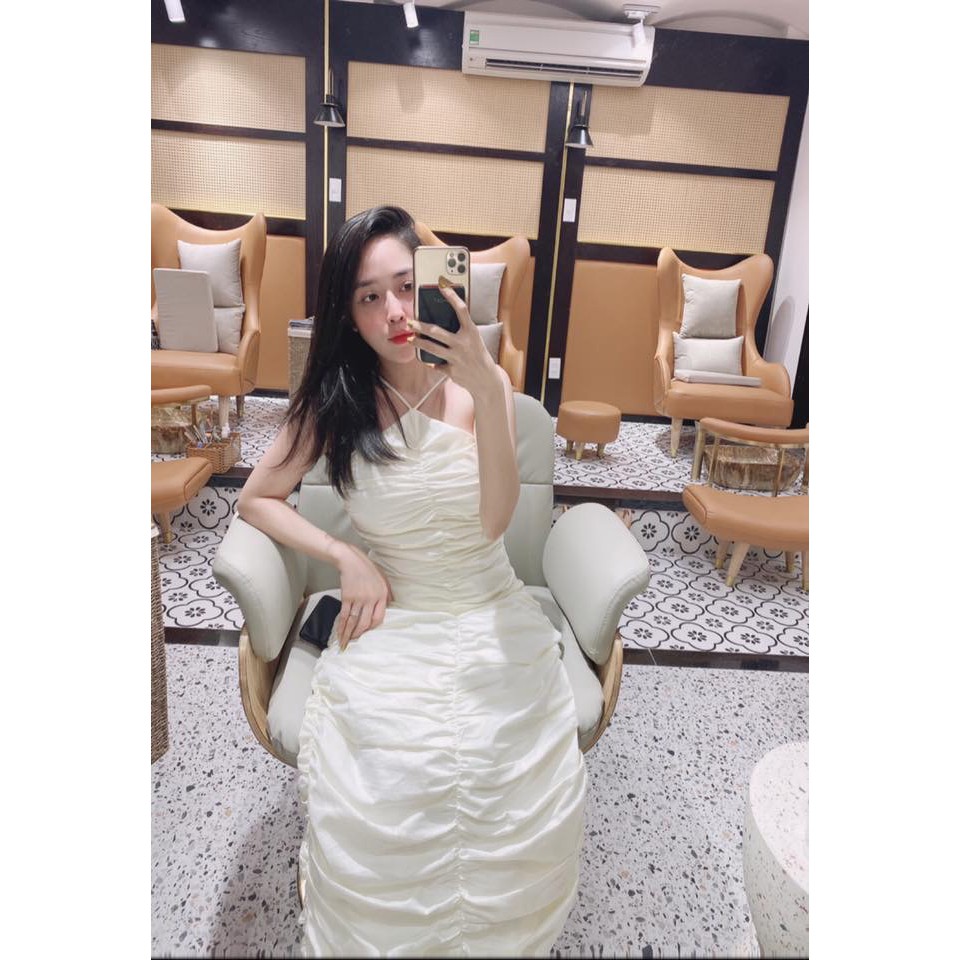 H2B - ĐẦM NHÚNG PHOEBE CỔ YẾM MÀU KEM | BigBuy360 - bigbuy360.vn