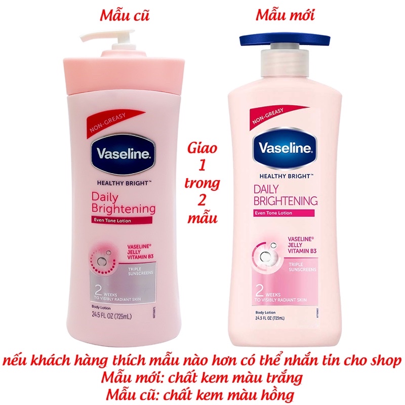 [725ml] SỮA DƯỠNG THỂ VASELINE HỒNG LÀM MỊN &amp;TRẮNG DA 725ML