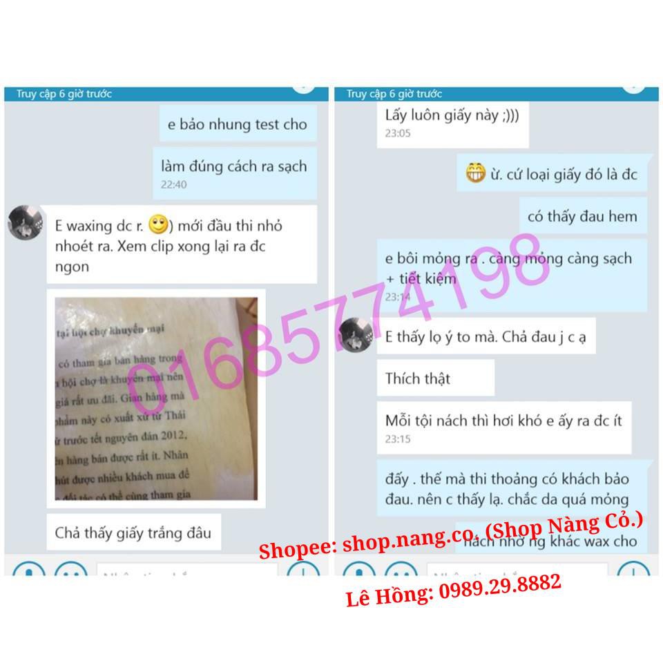WAX LÔNG VEO Tẩy sạch MỌI VÙNG Lông, TẶNG kèm giấy wax và que gạt