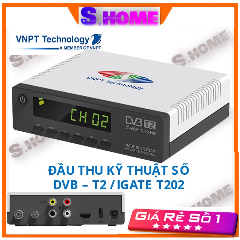 Đầu Thu Kĩ Thuật số VNPT DVB-T2 T202 , T203 HD VNPT-iGate ( đầu thu truyền hình mặt đất VNPT)