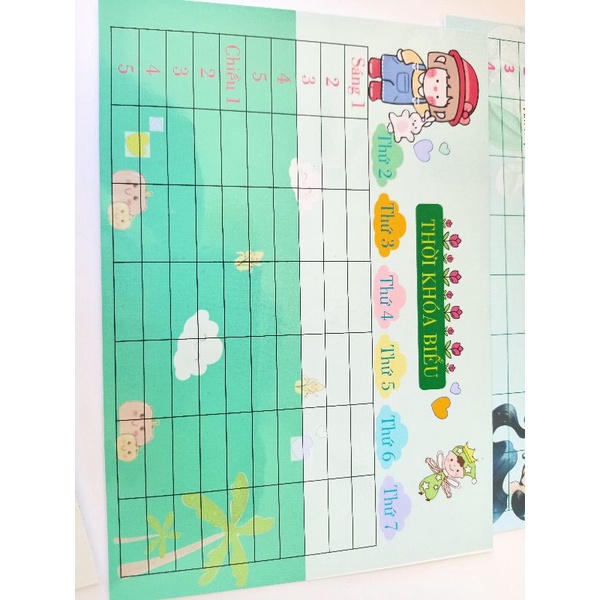 Thời khoá biểu dễ thương + tặng kèm sticker môn học