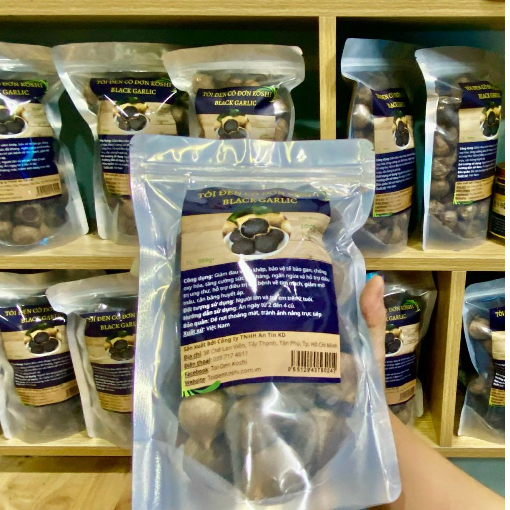 0.5kg Tỏi đen cô đơn Phan Rang Ninh Thuận, vị ngọt, không hăng, lên men 100% tự nhiên