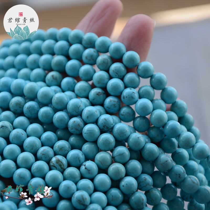 Chuỗi Hạt Ngọc Lam Tự Nhiên 4-12MM Dùng Làm Đồ Trang Sức Thủ Công