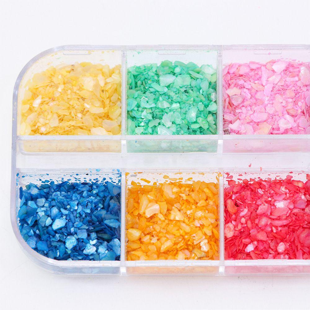 Hộp Kim Tuyến Họa Tiết Vỏ Sò 3D Trang Trí Móng Tay Cho Nữ