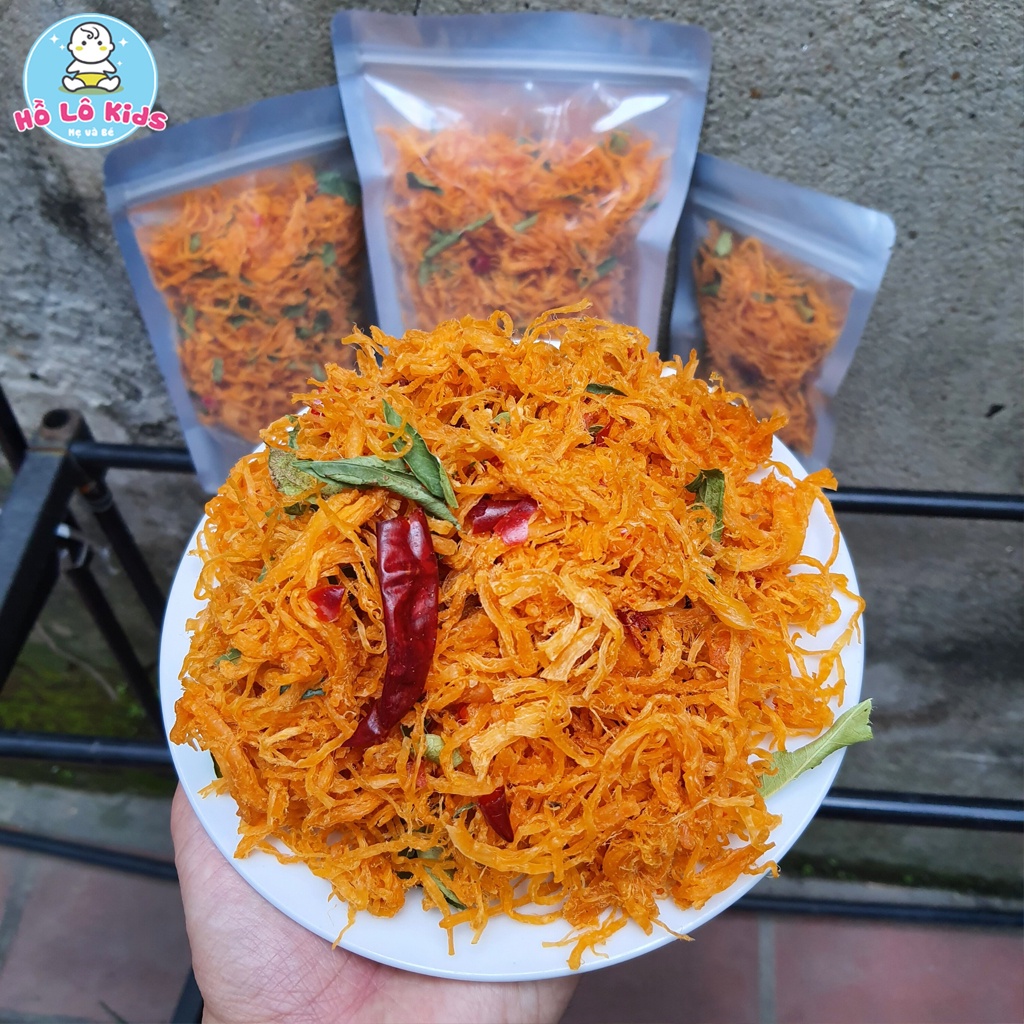 300g Gà khô lá chanh chuẩn loại 1 đồ ăn vặt ngon giòn đậm vị đồ ăn vặt Hồ Lô Kids