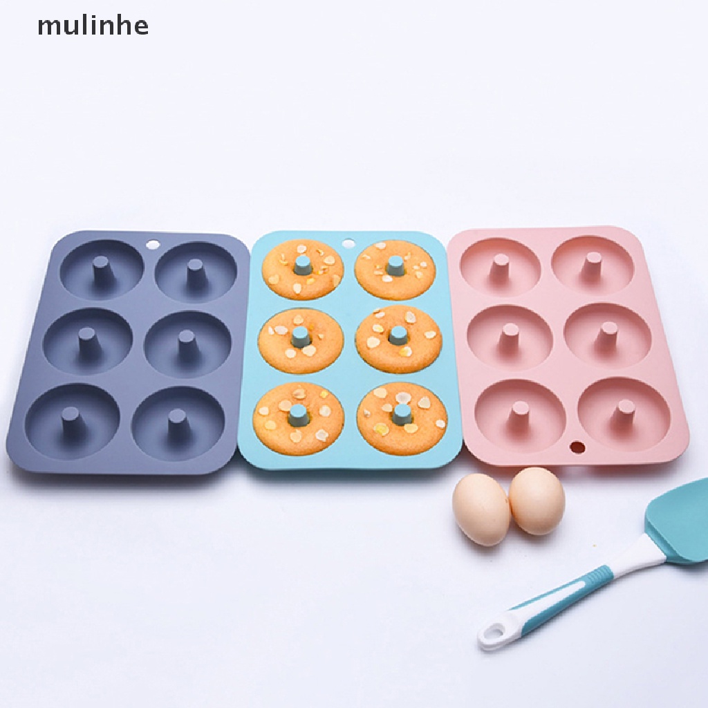 1 Khuôn Silicon Làm Bánh Donut 6 Lỗ Tiện Dụng