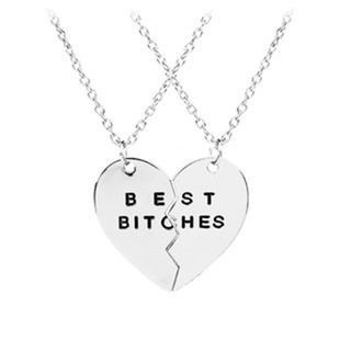 Dây Chuyền Hợp Kim Mặt Trái Tim Ghép Chữ Good Friends Phong Cách Âu Mỹ Thời Trang Mới