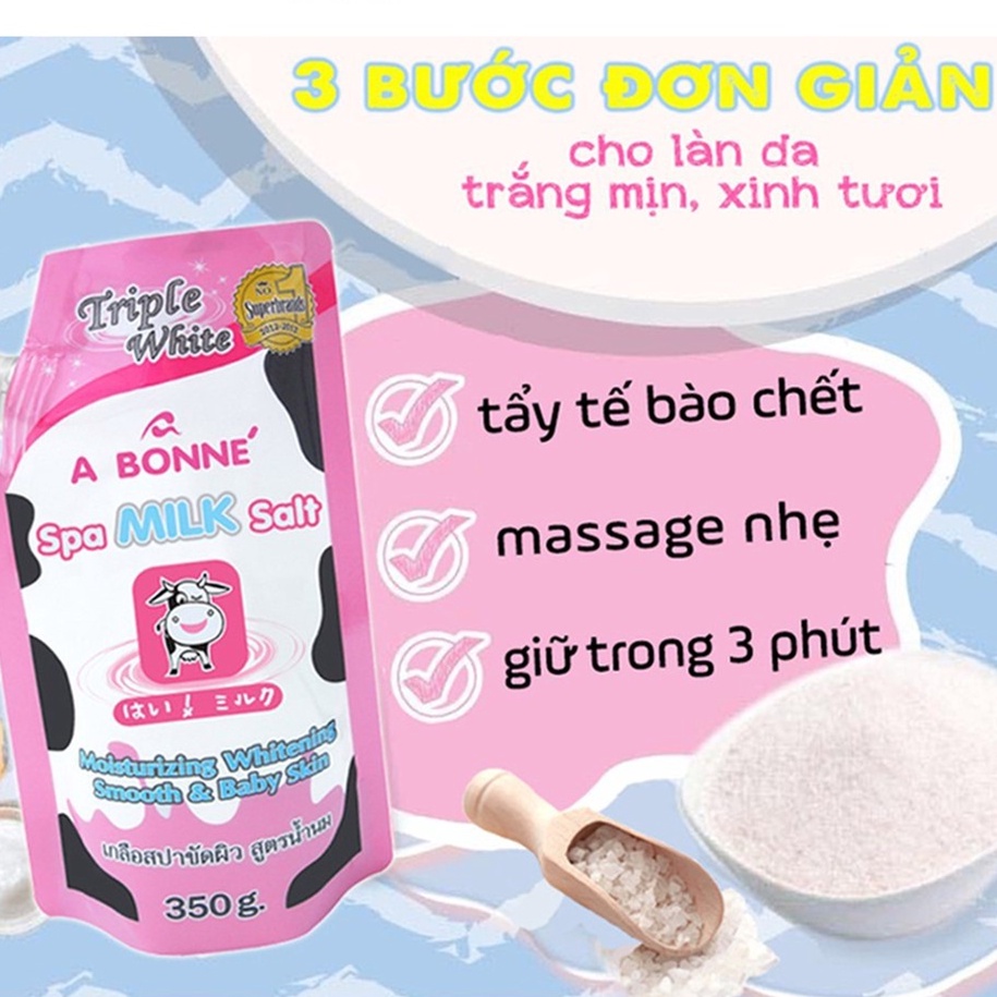 Muối Tắm Tẩy Tế Bào Chết A Bonne, Muối Hồng Tẩy Da Chết, Muối Bò Thái