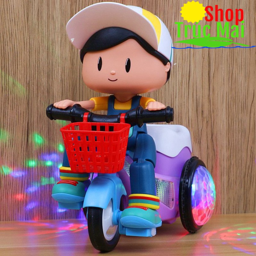 Bé Tập đạp xe xe đạp vui nhộn đồ chơi cho bé đèn trung thu
