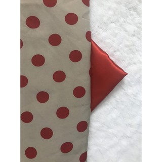 Vải áo dài chấm bi đẹp (1 áo, 1 quần)