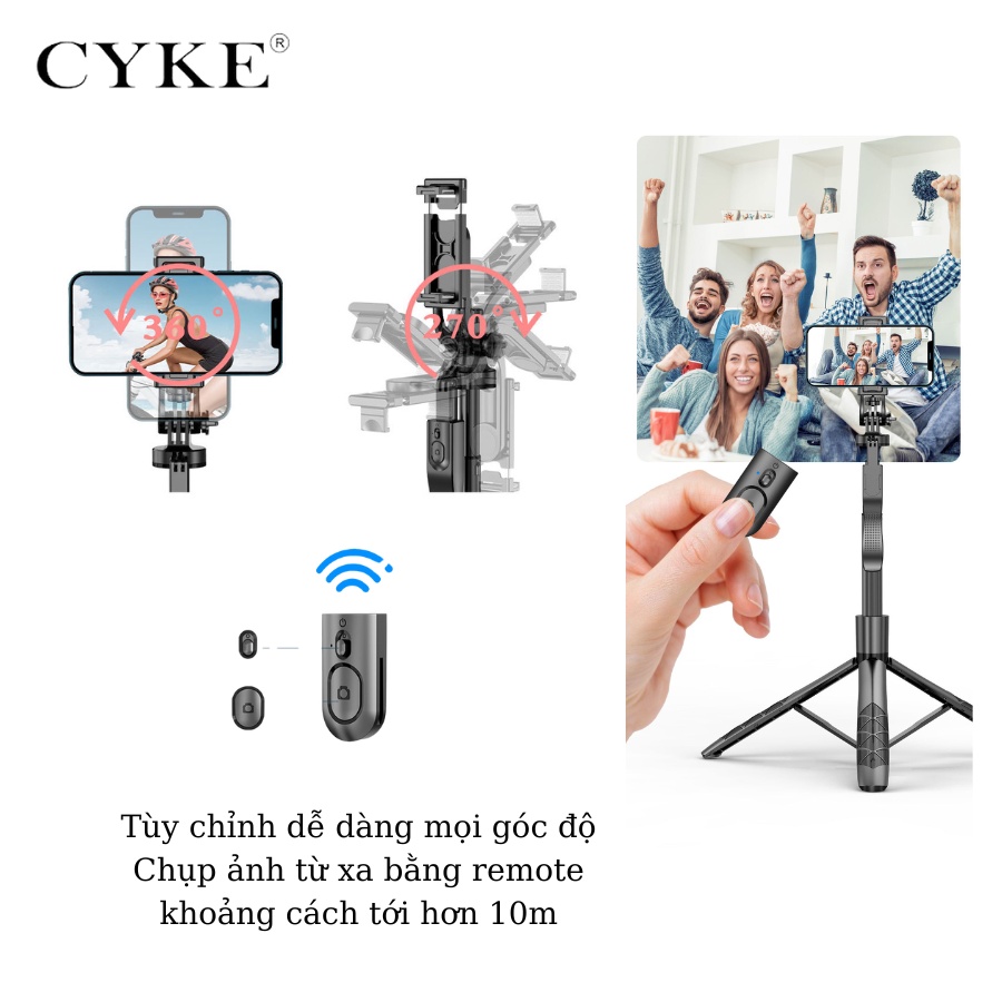 Gậy Chụp Ảnh 3 Chân CYKE L16D Kéo Dài 1m55 - Sử Dụng Cho Đa Thiết Bị MSP51421