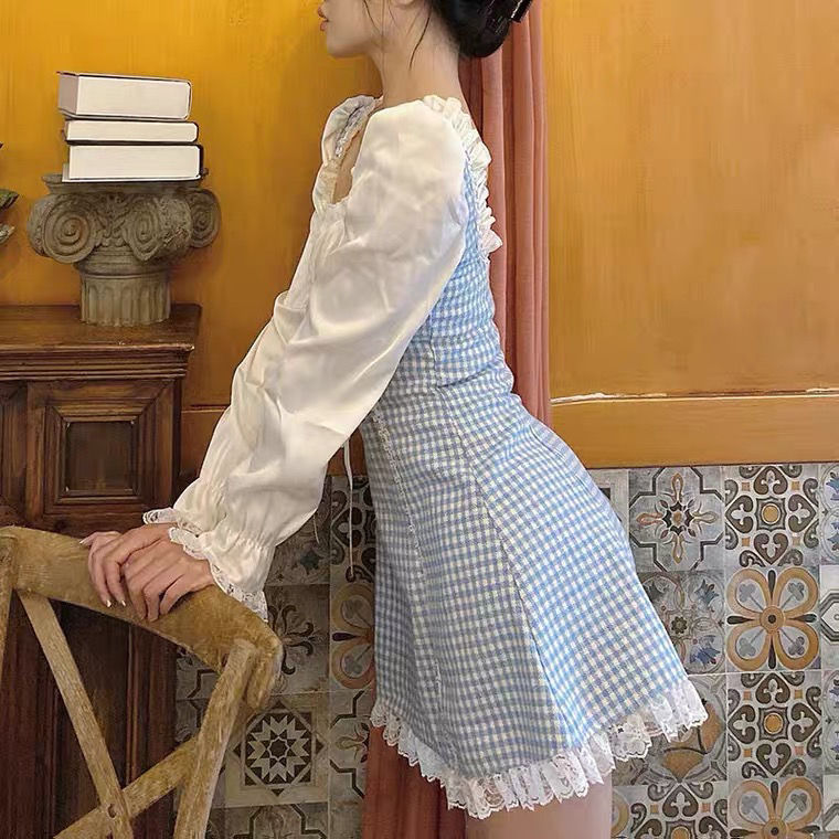 Đầm Nữ Cổ Vuông Buộc Eo Thời Trang Thanh Lịch | BigBuy360 - bigbuy360.vn