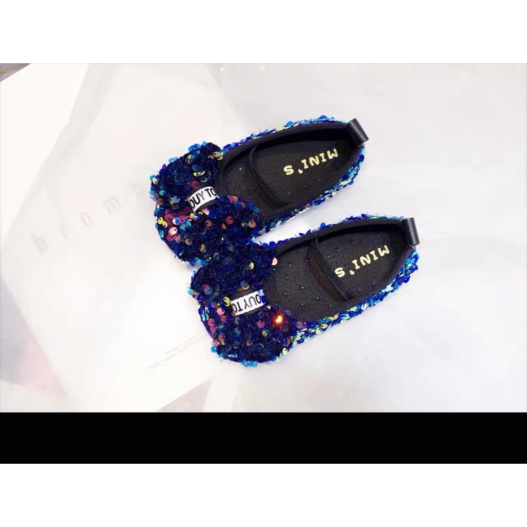 Giày Búp Bê Đế Mềm Đính Nơ Kim Sa Lấp Lánh Thời Trang Mùa Xuân | BigBuy360 - bigbuy360.vn