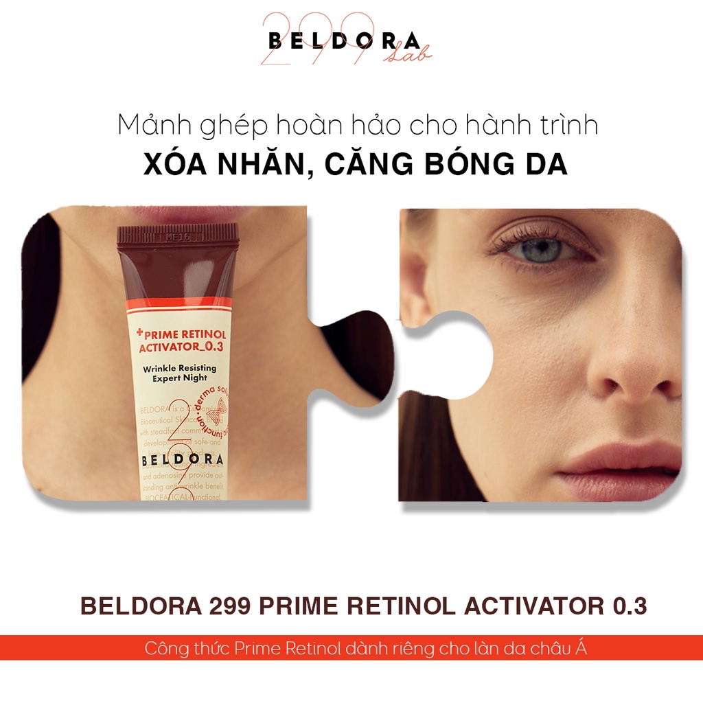 Kem Dưỡng Retinol Trẻ Hóa Da, Ngăn Ngừa Nếp Nhăn Dành Cho Da Nhạy Cảm Beldora 299 Prime Retinol Activator 0.3 35ml