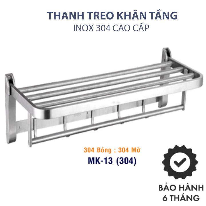 Giá treo khăn nhà tắm Inox 304 cao cấp có thể gấp gọn MK13 - Bảo hành 6 tháng