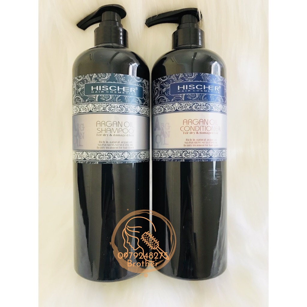Cặp dầu gội xả HISCHER ARGAN OIL 1000ML NGĂN NGỪA GÀU GIẢM RỤNG TÓC🎯️🎯️🎯