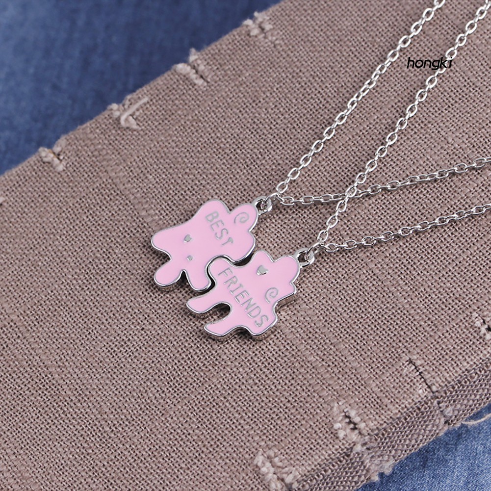 (Hàng Mới Về) vòng cổ Mặt Hình Chữ Best Friend Thời Trang Cho Nam Nữ