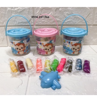 [GIÁ SỈ 7.5k/Hộp] Sỉ 20 Xô Đất nặn Tặng kèm bộ khuôn