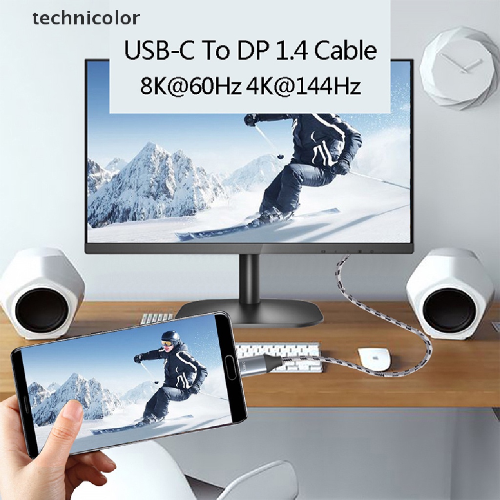 Cáp Chuyển Đổi Usb C Sang Dp1.4 Displayport 8k 30hz 4k 144hz Cho Macpro Display Jelly