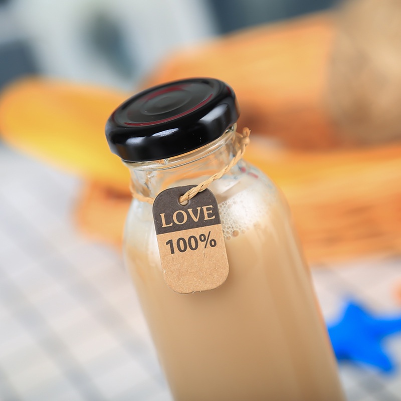 Chai Thuỷ Tinh Tròn Trụ Nắp Thiếc 350ml