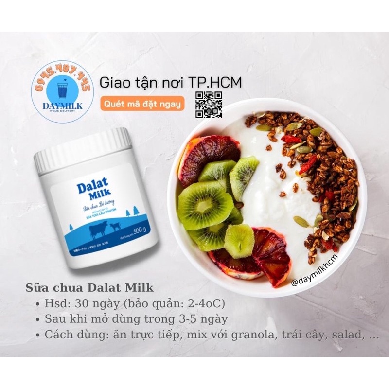 [TP HCM] - SỮA CHUA DALAT MILK 500G ( DALAT YOGURT 500G )