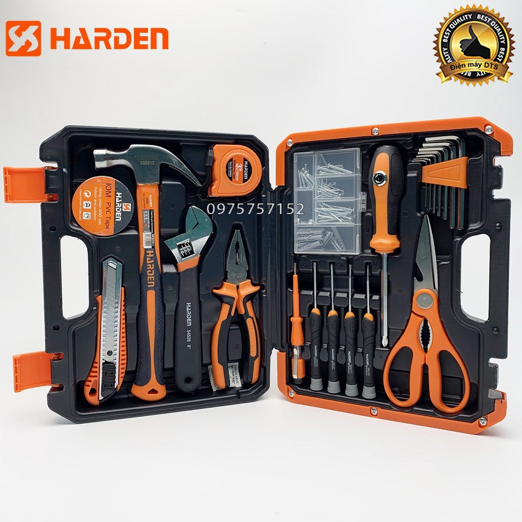 Bộ dụng cụ sửa chữa đa năng cao cấp 22 chi tiết HARDEN PRO, bộ dụng cụ đồ nghề sửa chữa bộ dụng cụ đa năng chuyên nghiệp