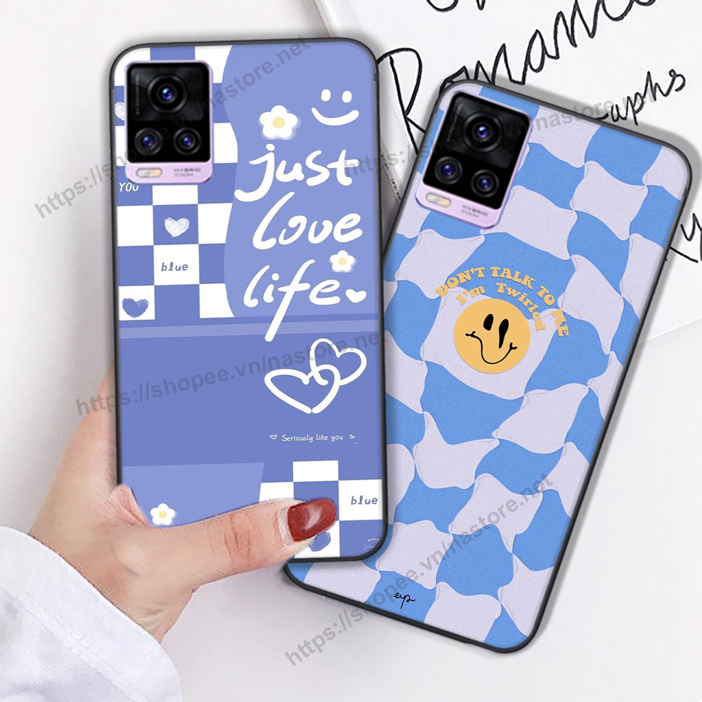 Ốp lưng Vivo V20 trái tim hình gấu cute cá tính, giá rẻ, cực bền