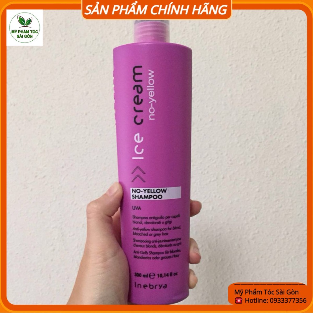 Dầu gội cho tóc bạch kim Inebrya Ice Cream No-Yellow Shampoo 300ml