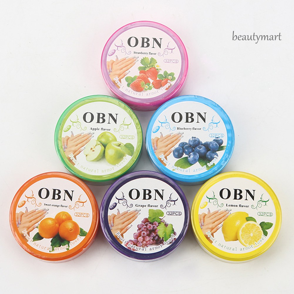 [Hàng mới về] Hộp khăn ướt tẩy sơn móng tay hương trái cây sử dụng một lần