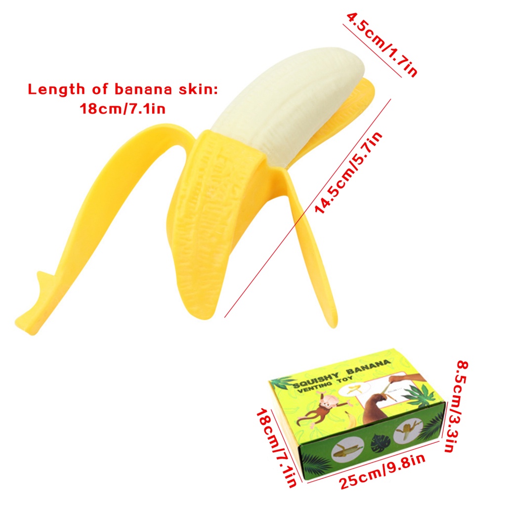 Đồ Chơi Bóp Hình Trái Chuối Bằng Silicone Giúp Giảm Căng Thẳng
