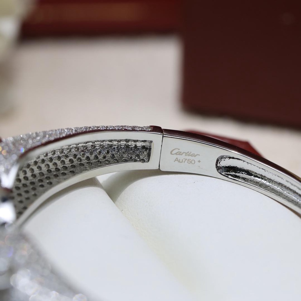 Vòng Tay Đôi Hình Đầu Báo Bằng Thép Không Gỉ Sang Trọng Cho Nữ