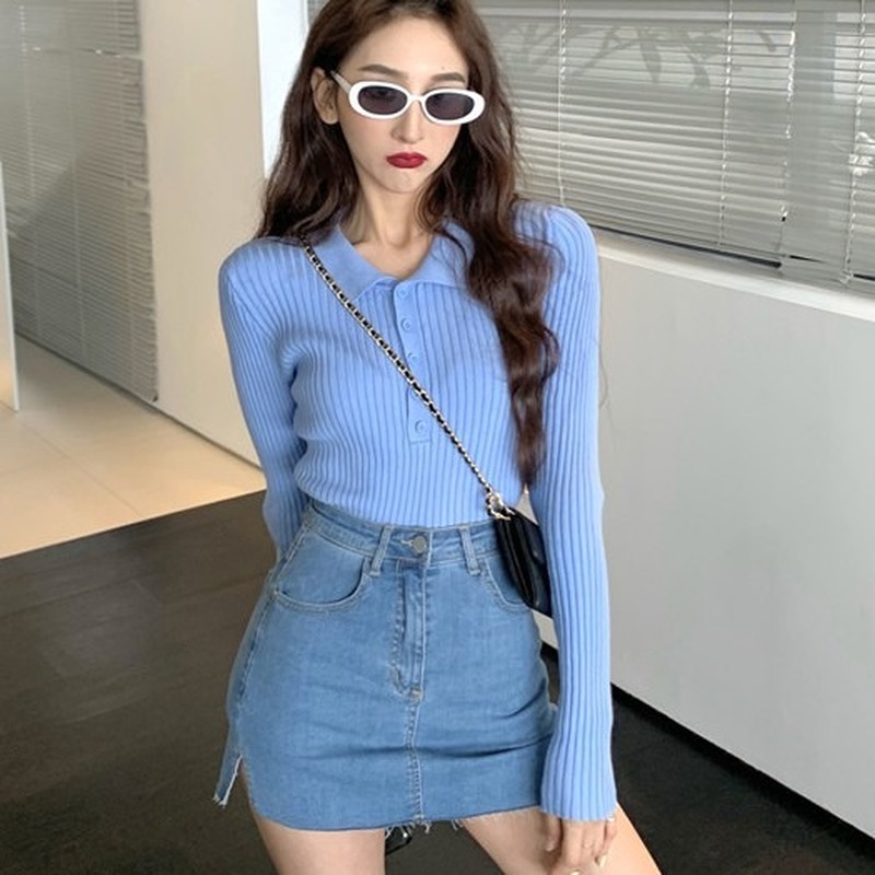Áo Sweater Tay Dài Dáng Ôm Xinh Xắn Cá Tính Thời Trang 928