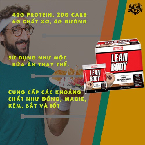 Lean Body Labrada - Sữa cung cấp dinh dưỡng thay thế bữa ăn, hỗ trợ phục hồi và nuôi dưỡng cơ