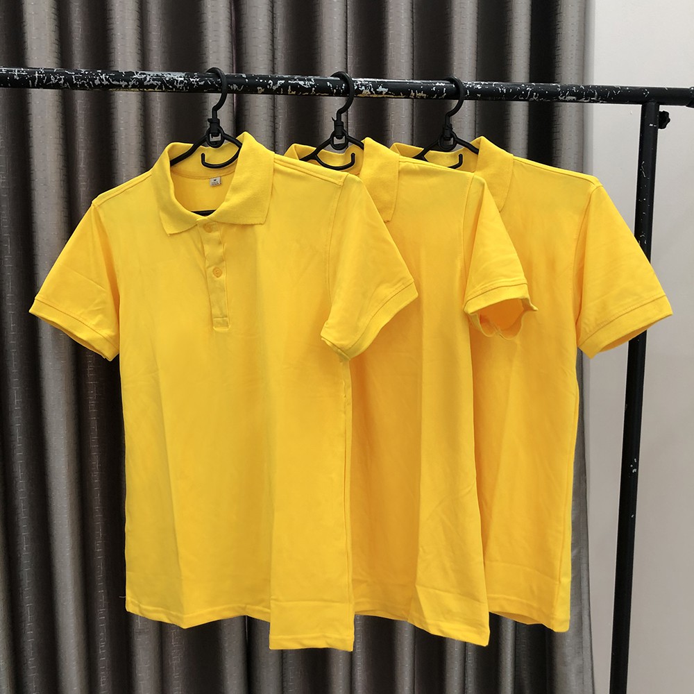 Áo Thun Có Cổ Cá Sấu 4 Chiều Màu Vàng Cúc Thời Trang 24h