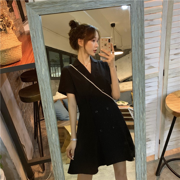 Xiaozhainv Đầm Midi Cổ Chữ V Phong Cách Hàn Quốc Thanh Lịch Dành Cho Bạn Gái | BigBuy360 - bigbuy360.vn