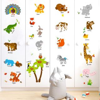 Decal dán tường vườn thú tiêng anh nông trại