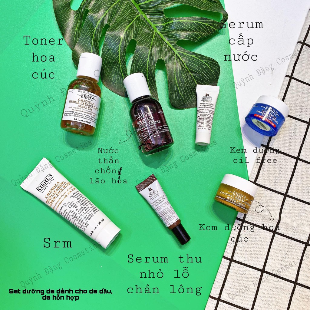 Set dưỡng Kiehls 7 món mini dành cho da dầu, da hỗn hợp [HÀNG CHÍNH HÃNG] | BigBuy360 - bigbuy360.vn