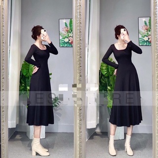 Đầm Thun Tay Ngắn Dáng Xoè Freesz