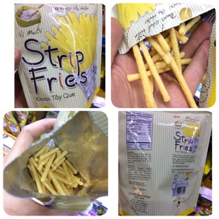 |4 Snack Oishi | Snack Khoai Tây Que vị Muối Strip Fres 27g