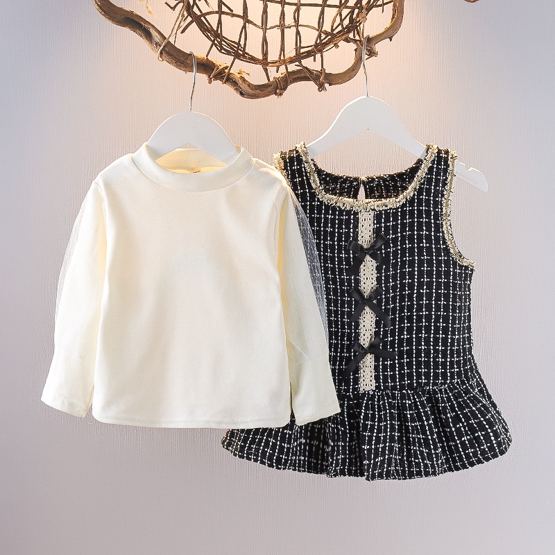 Bộ ÁO Cổ Lọ + Chân VáY Xinh XắN Cho Bé GáI (0-4 TuổI