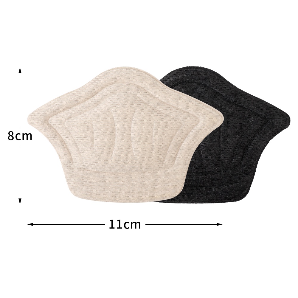 Set 2 miếng lót giày mềm mại tự dính chống trượt thoáng khí bảo vệ gót chân 180° giảm đau vừa vặn