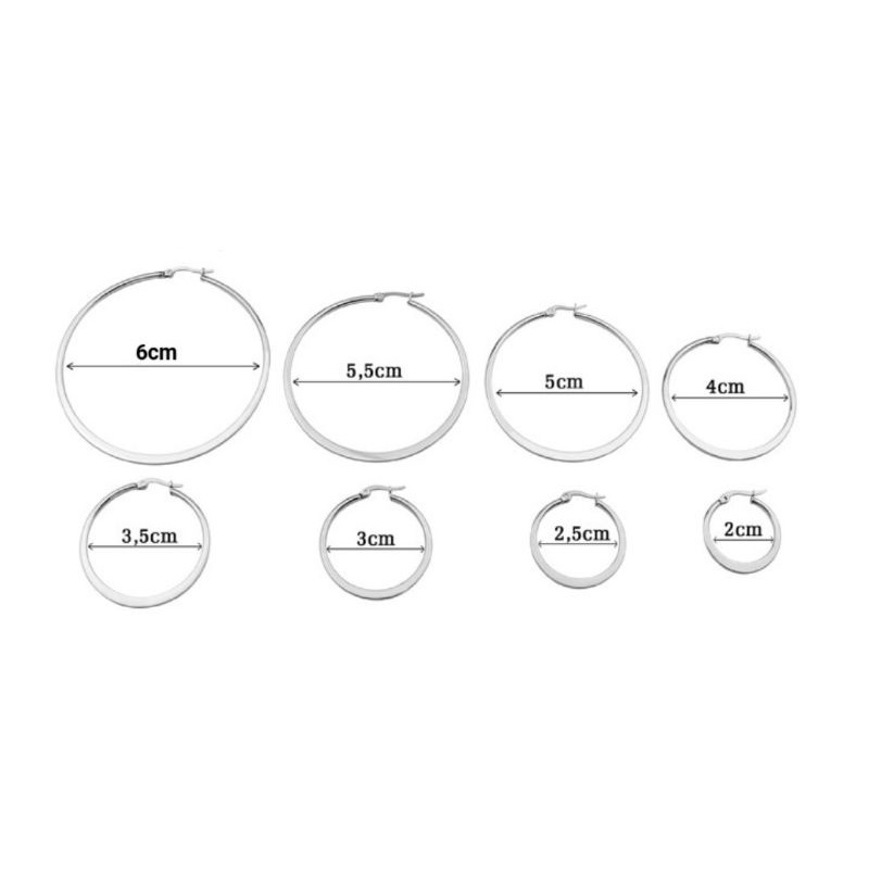 BÔNG TAI NỮ KHOEN TRÒN TO INOX CAO CẤP