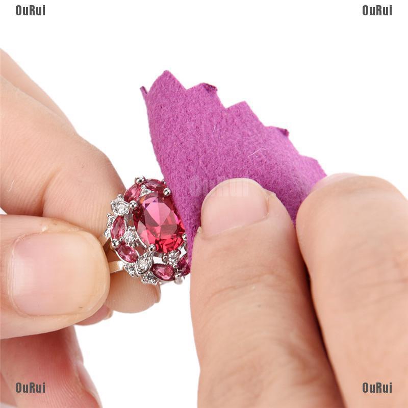 Set 10 Khăn Lau Trang Sức Màu Bạc Tiện Lợi